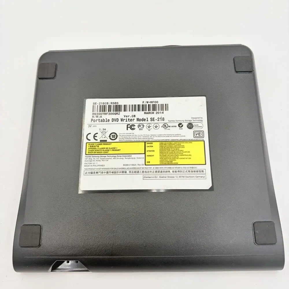 Samsung SE-218 Portable External DVD Writer USB Slim Optical Drive Tested